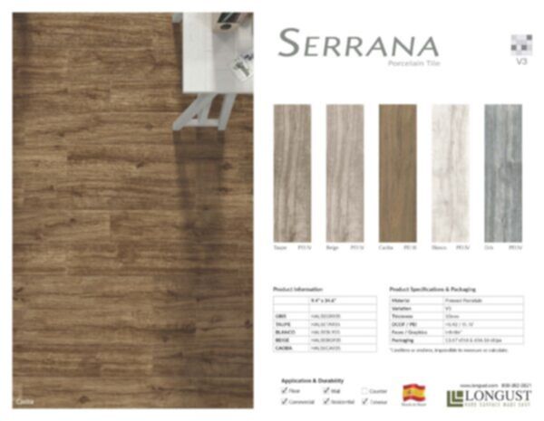 Serrana Tile Info