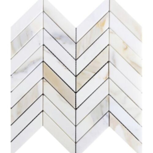 Elysium Chevron Calacatta Gold Honed 11 x 11