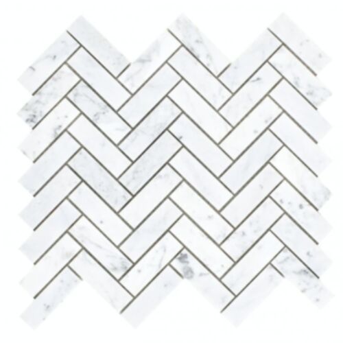 Elysium Chevron Long Carrara 11 x 12.50