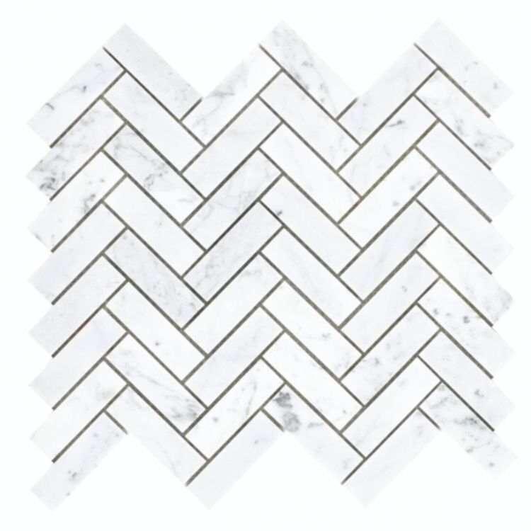 Elysium Chevron Long Carrara 11 x 12.50