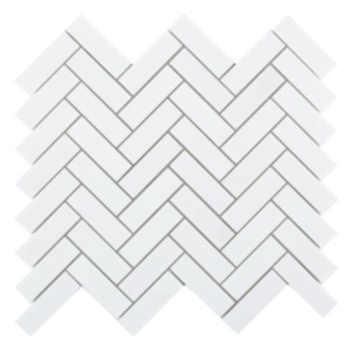 Elysim Chevron Long Thassos 11 x 12.50