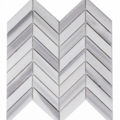 Elysium Chevron Marmala White 11 x 11