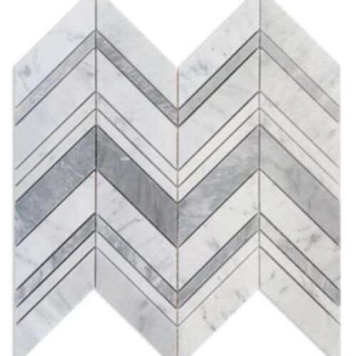 Elysium Chevron Ravenna Grey 11.75 x 12.25