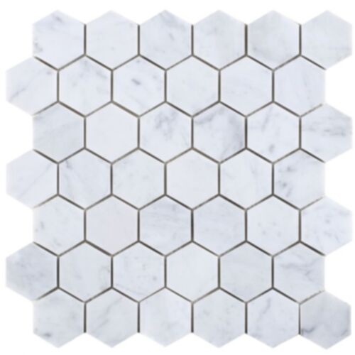 Hexagon Carrara Honed 2 x 2 12 x 12