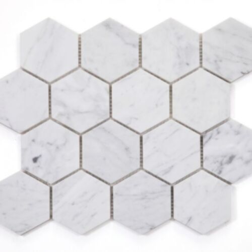 Hexagon Carrara Polished 3 x 3 10 x 11.5