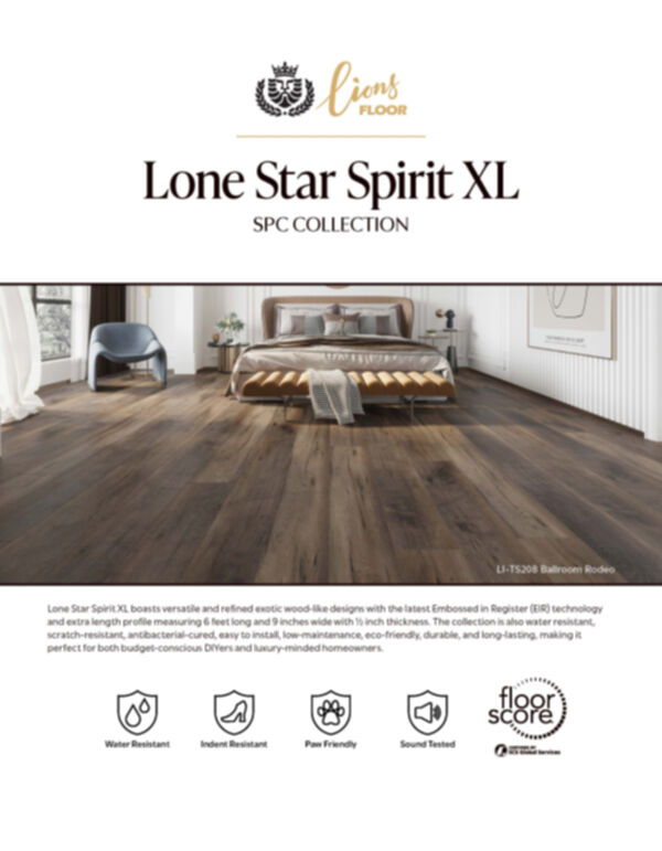 Lions Floor LVP- Lone Star Spirit XL- Ballroom Rodeo - Image 2