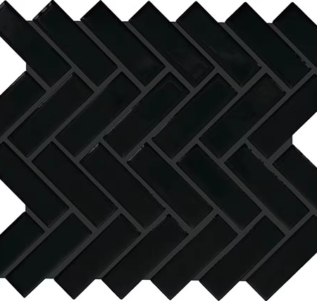 Dal Tile Color Wheel Herringbone Black
