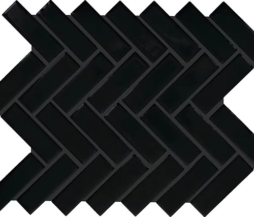 Dal Tile Color Wheel Herringbone Black