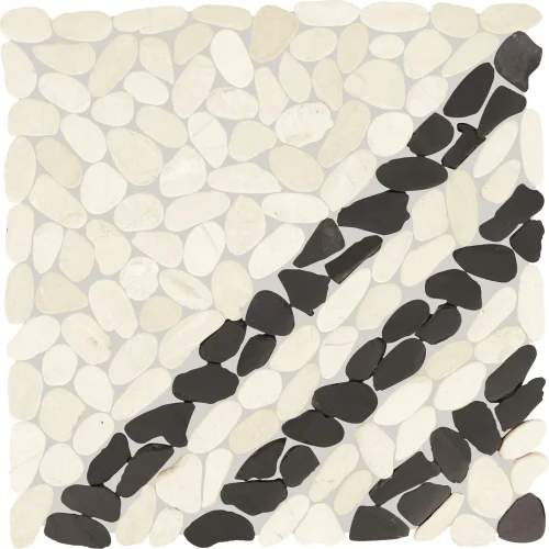 Dal Tile Pebble Oasis Striped Pebble Icicle
