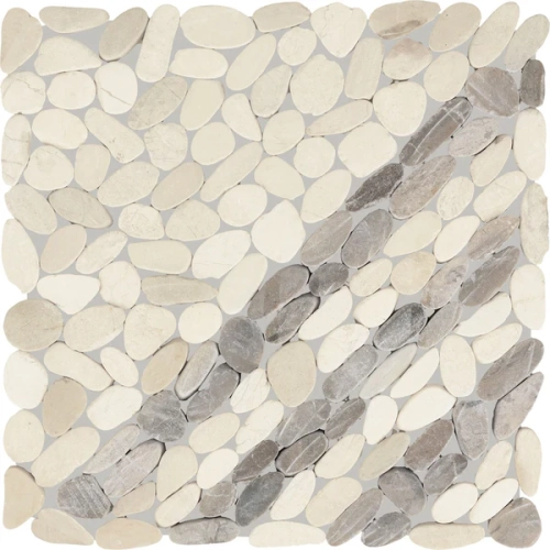 Dal Tile Pebble Oasis Striped Pebble Seashell