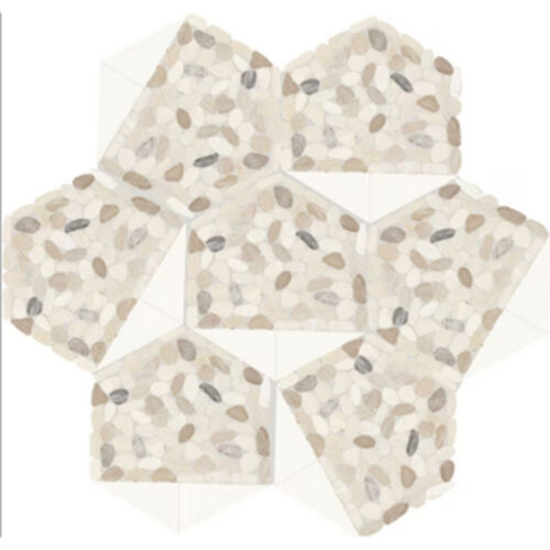 Dal Tile Pebble Oasis Trihex Pebble Seashell