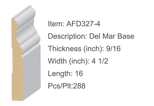 4.5 in Del Mar Baseboard | Kennedy Tile