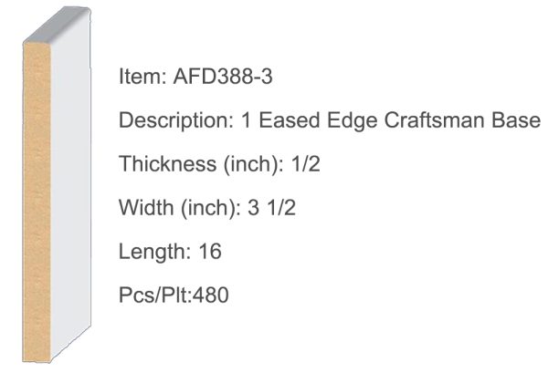 3.5 in Craftsman Baseboard | Kennedy Tile