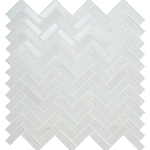 American Olean Serentina Herringbone SA93 Bliss Mosaic