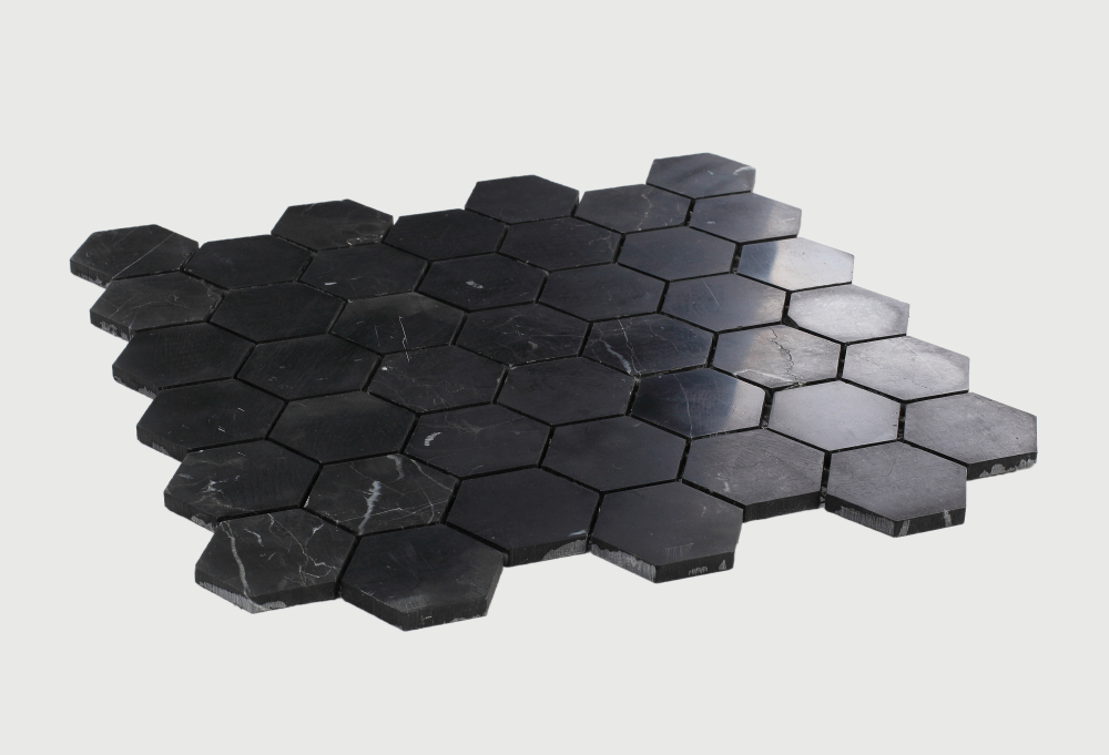 Hexagon Marquina Honed 2 x 2 12 x 12 Mosaic - Image 2