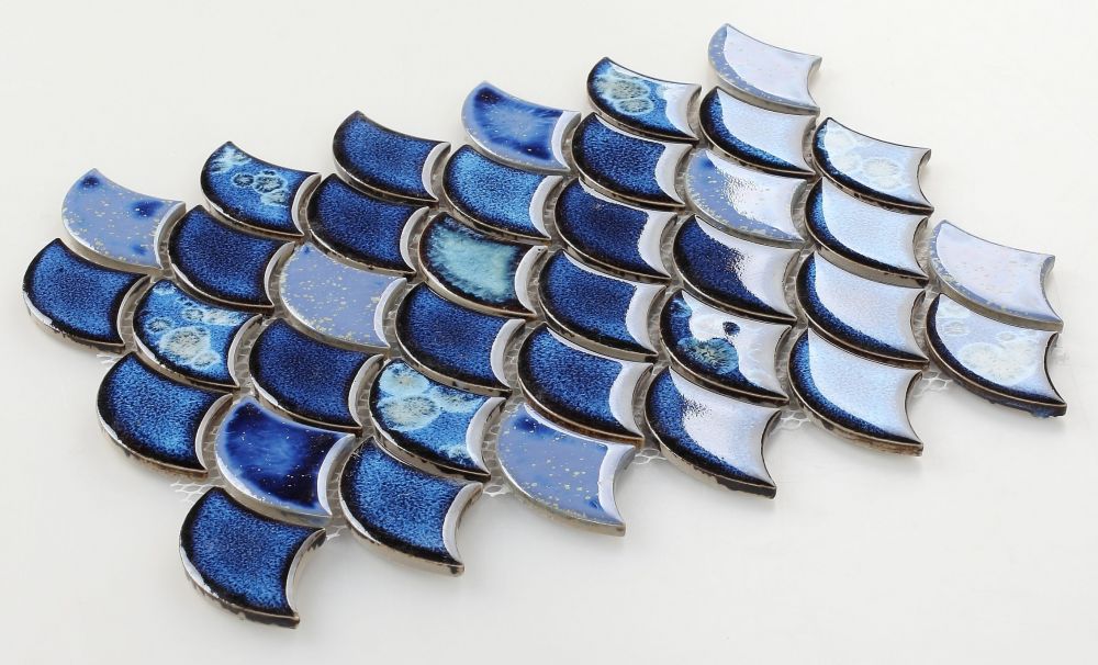 Dragon Scale Royal Blue 9.75 x 12 Mosaic - Image 4