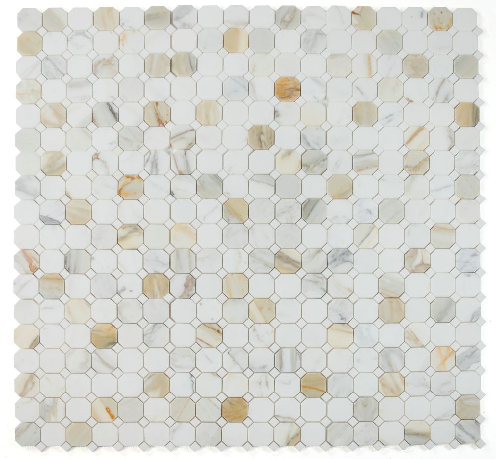 Octagon Calacatta Gold 11.75 x 11.75 Mosaic - Image 2
