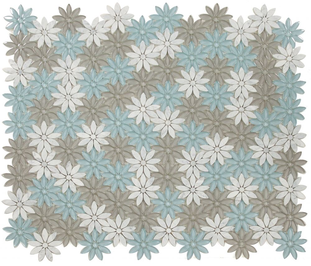 Daisy White Sky 10 x 11.25 Mosaic - Image 3