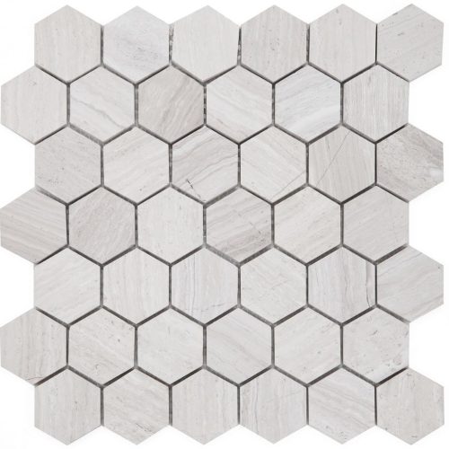 Hexagon Grey 2 x 2 12 x 12