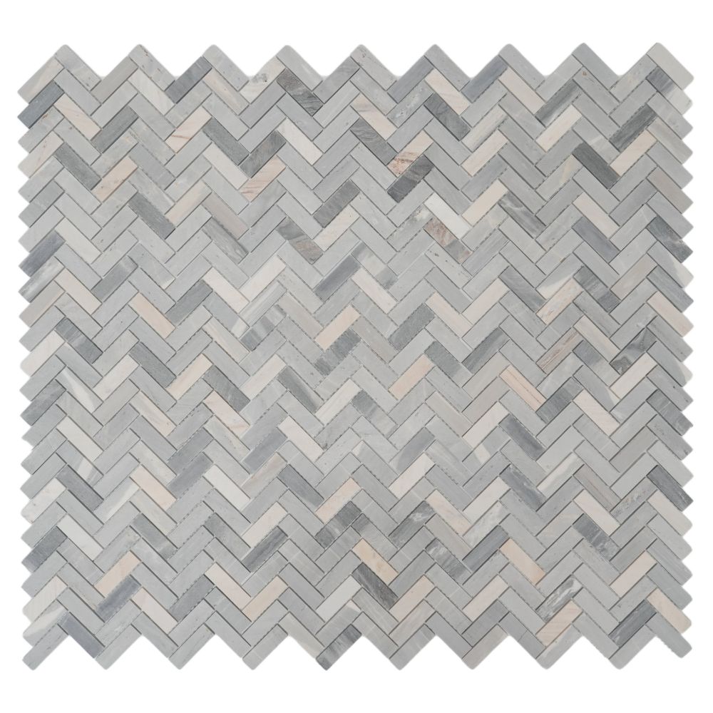 Herringbone Italian Blue 11 x 12.5 Mosaic - Image 2