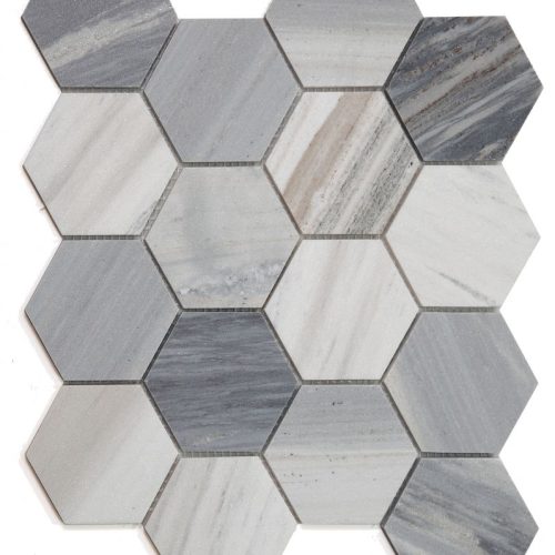 Hexagon Italian Blue 3 x 3 10.25 x 11.75