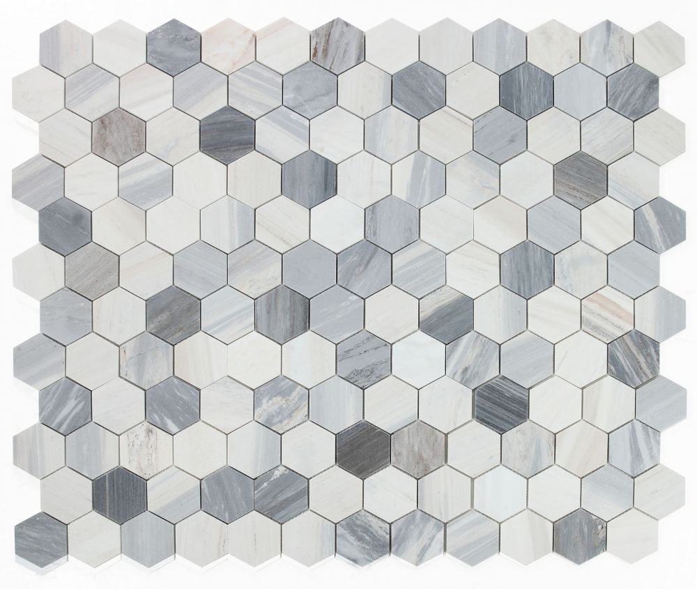 Hexagon Italian Blue 3 x 3 10.25 x 11.75 Mosaic - Image 3