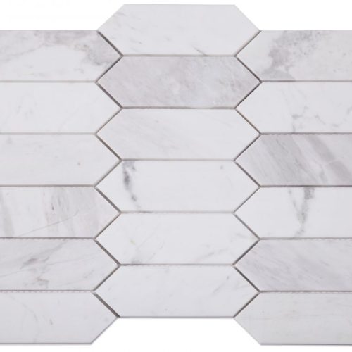 Elongated Hex White 11.75 x 15