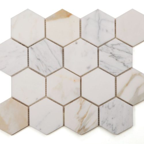 Hexagon Calacatta Gold Honed 3 x 3 10 x 11.5