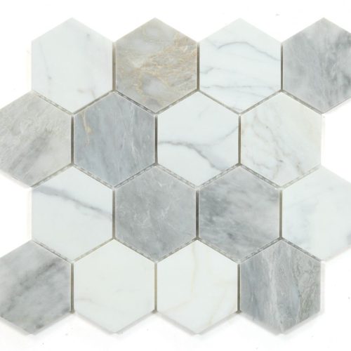Hexagon City Grey 3 x 3 10.25 x 11.75