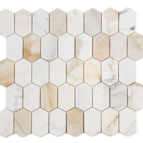 Montage Calacatta Gold Polished 12.5 x 13.25 Mosaic