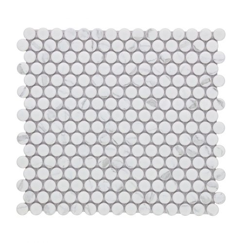 Penny Round Statuario Matte 11.5 x 12.25