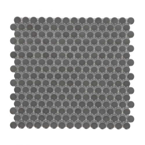 Penny Round Dark Grey Matte 11.5 x 12.25