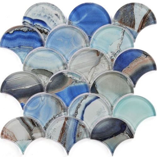 Dragon Scale Shell Blue 9.5 x 9.75