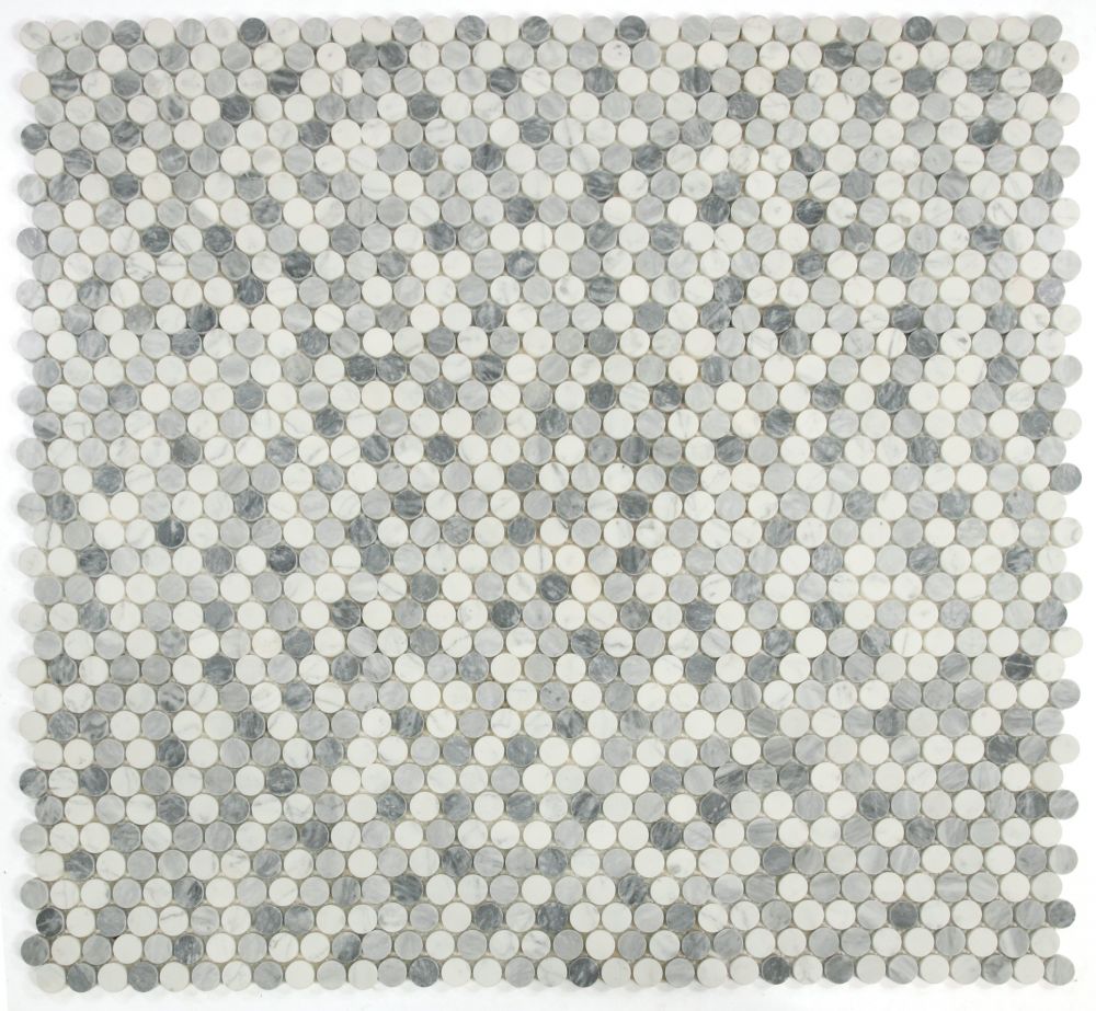 Penny Marble Dusk Polished 11 x 11.75 Mosaic - Image 2