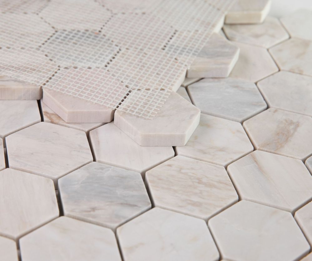 Hexagon Eura Honed 2 x 2 (Eurasian) 11.75 x 12 Mosaic - Image 2