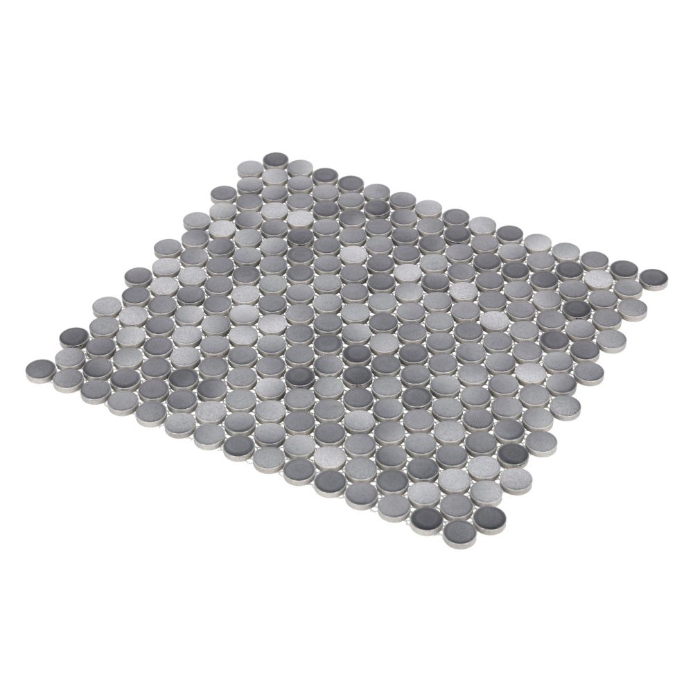 Penny Round Fancy Grey 11.5 x 12.25 Mosaic - Image 2