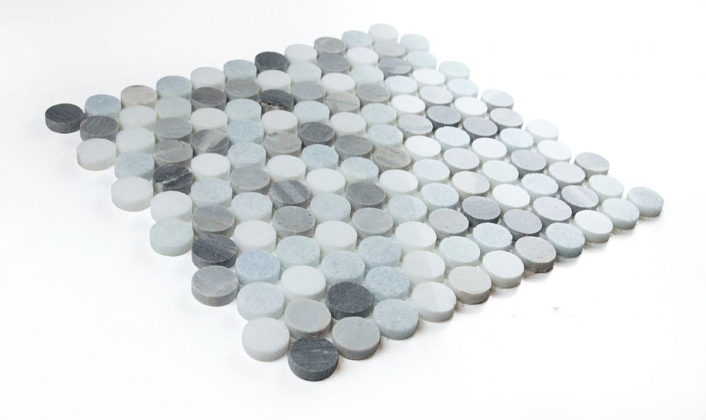Penny Marble Deep Ocean 11 x 11.75 Mosaic - Image 4
