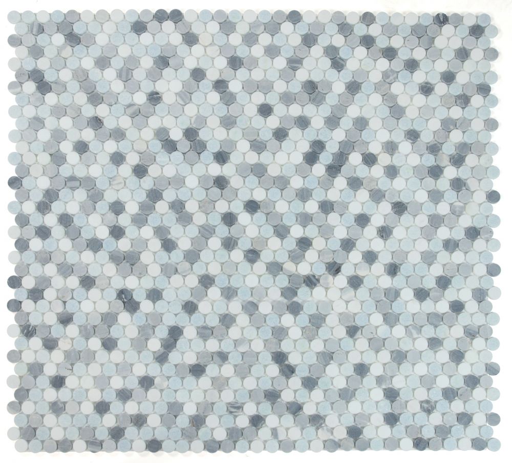 Penny Marble Deep Ocean 11 x 11.75 Mosaic - Image 2