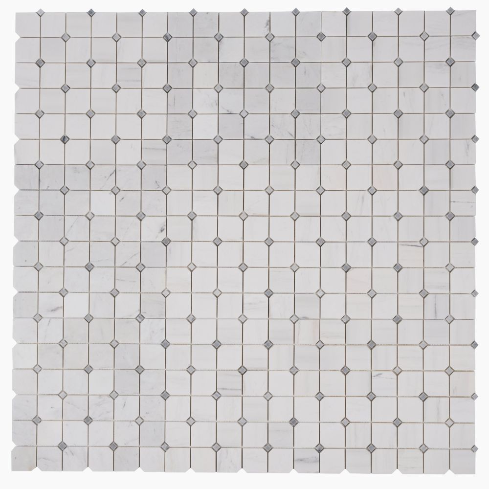 Clipped Square Milky White Honed 11.75 x 11.75 Mosaic - Image 2