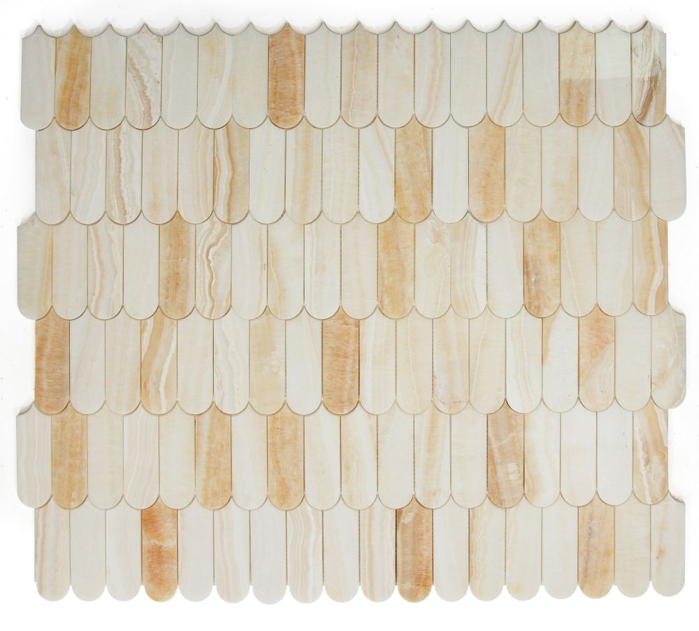 Piano Onyx Ivory Polished 10 x 11.75 Mosaic - Image 2