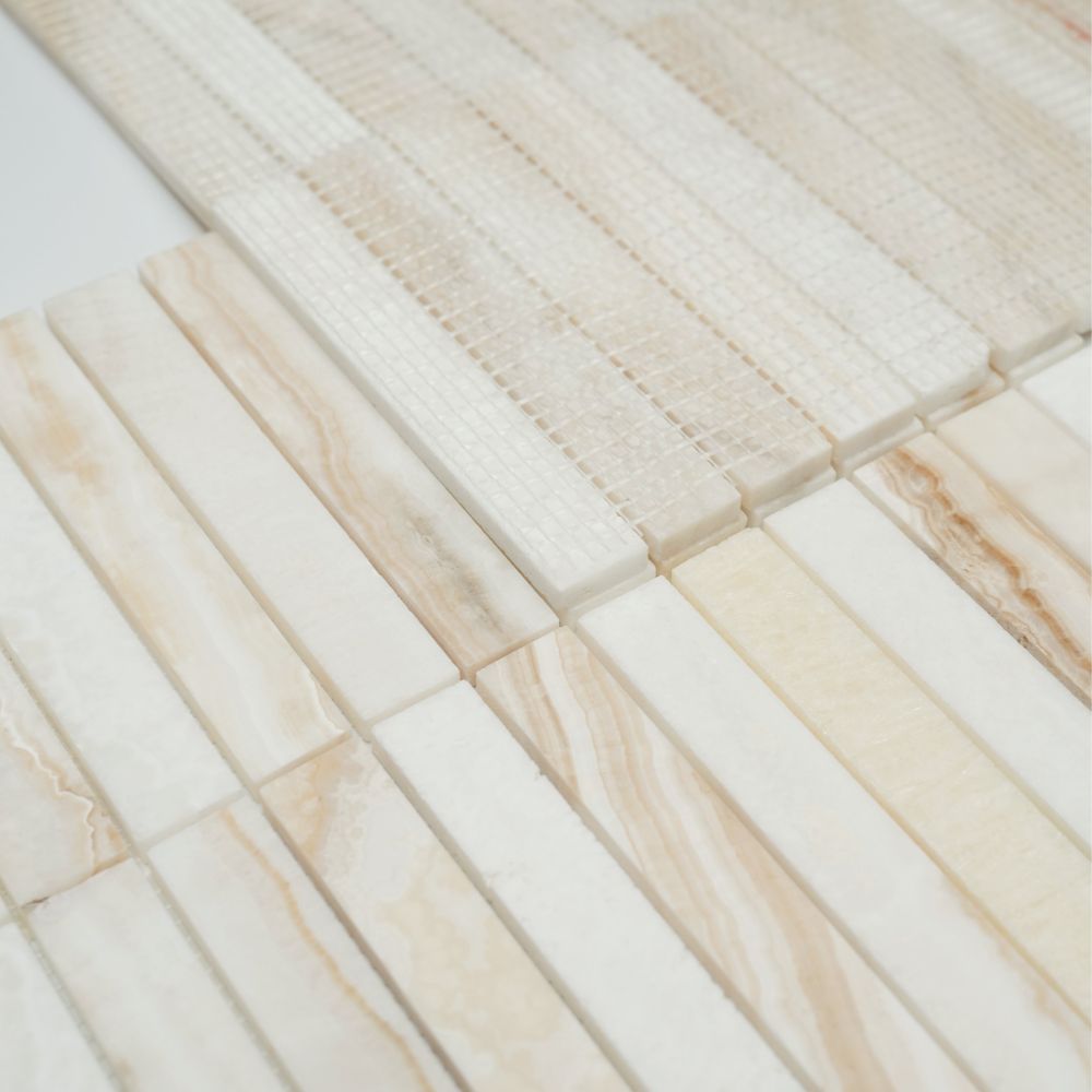 Slot Onyx Ivory 11.75 x 11.75 Mosaic - Image 3