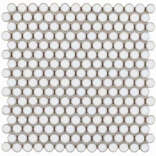 Penny Round Fancy White 11.5 x 11.5